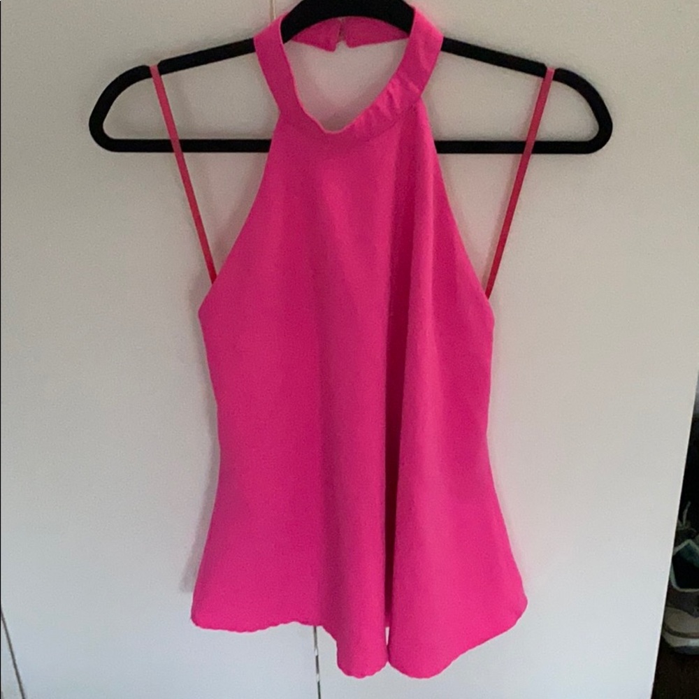 Hot Pink Backless Top Size M
